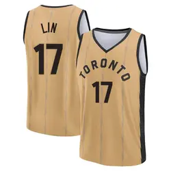 Jeremy Lin Toronto Raptors Youth Fast Break 2023/24 City Edition Jersey - Gold