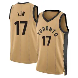 Jeremy Lin Toronto Raptors Youth Swingman 2023/24 City Edition Jersey - Gold